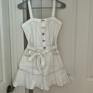 Cream day + ‘on denim mini dress size small. NWOT